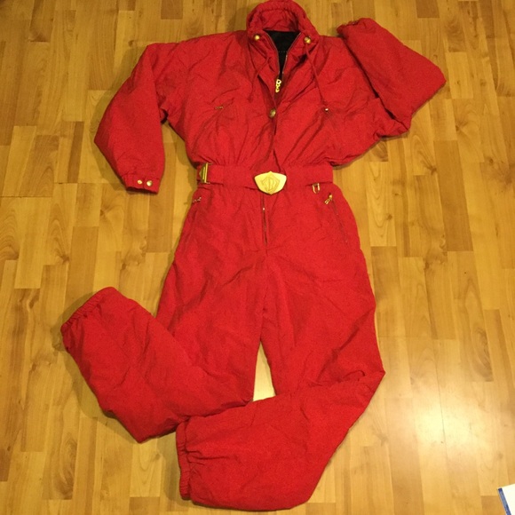red snow suit womens